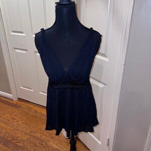 Boston Proper Black Top with Empire Waist (Sz S)